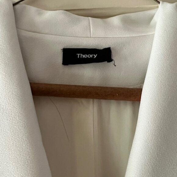 Theory White Embellished Blazer - Picture 2 of 6